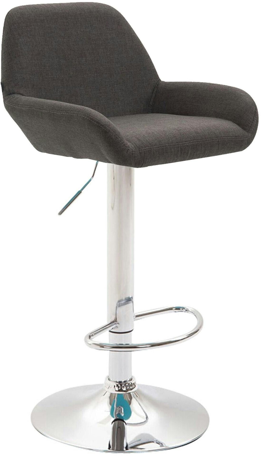 CLP Bar stool Braga fabric chrome dark gray (308999)
