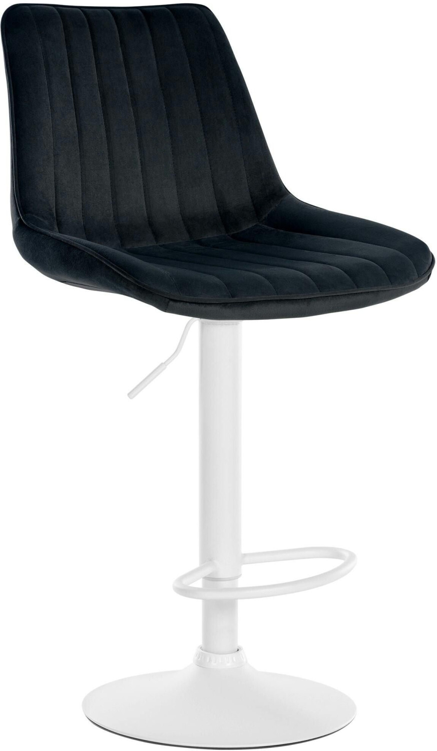 CLP Bar stool Toni velvet white black (321559)