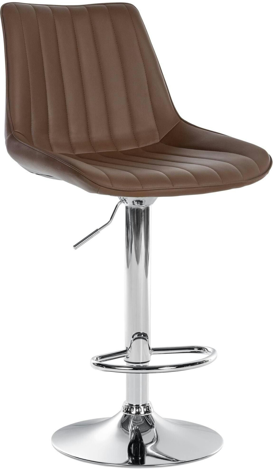 CLP Bar stool Toni imitation leather chrome brown (321529)