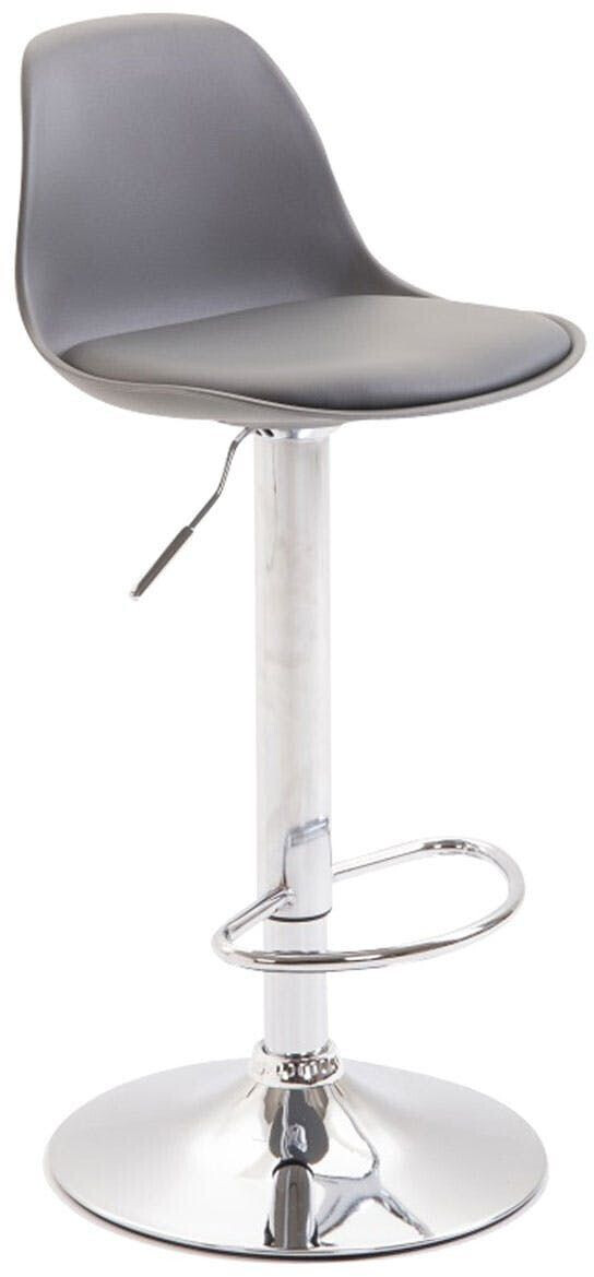 CLP Bar stool Kiel faux leather chrome gray (102495408)