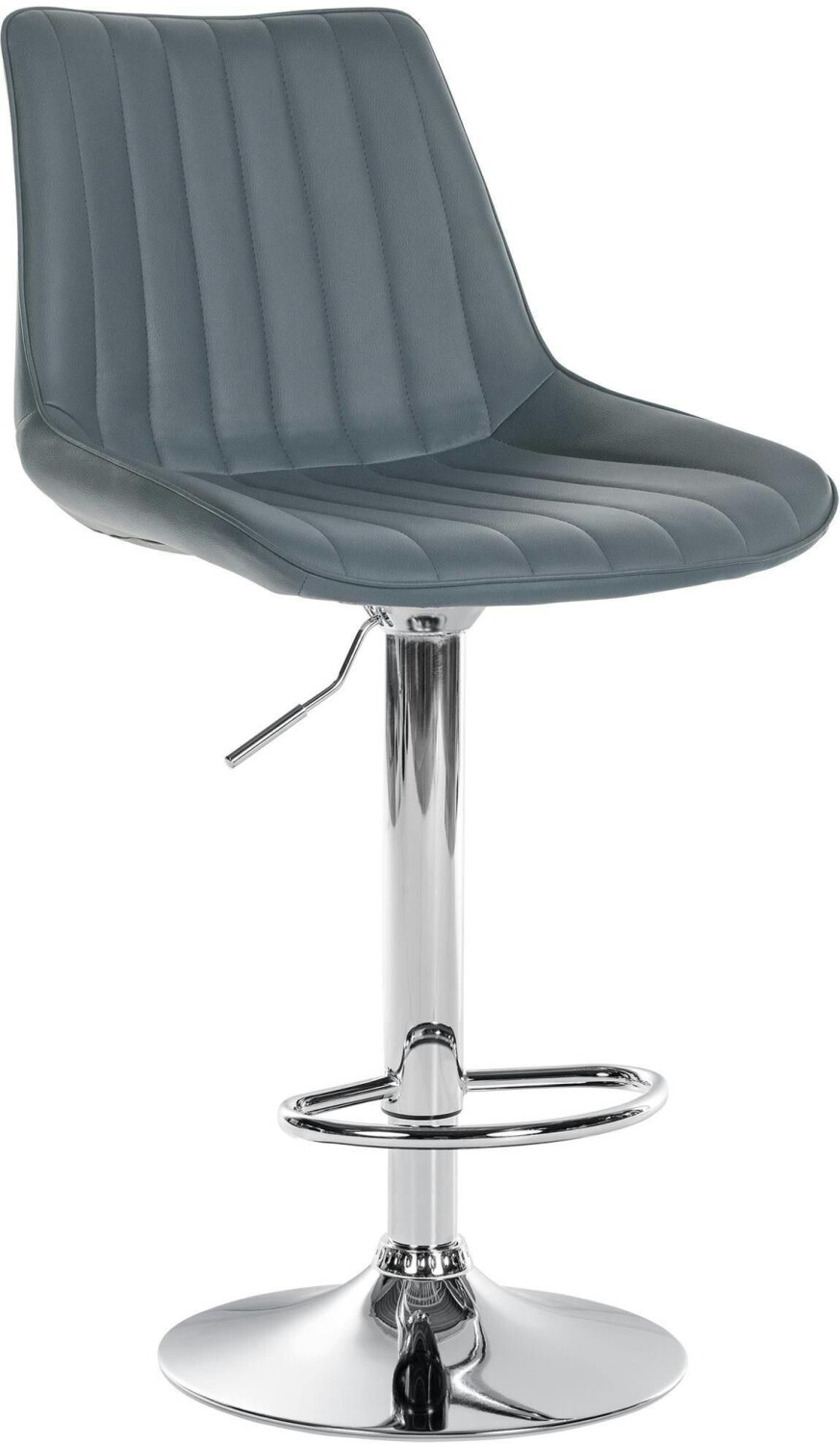 CLP Bar stool Toni imitation leather chrome gray (321530)