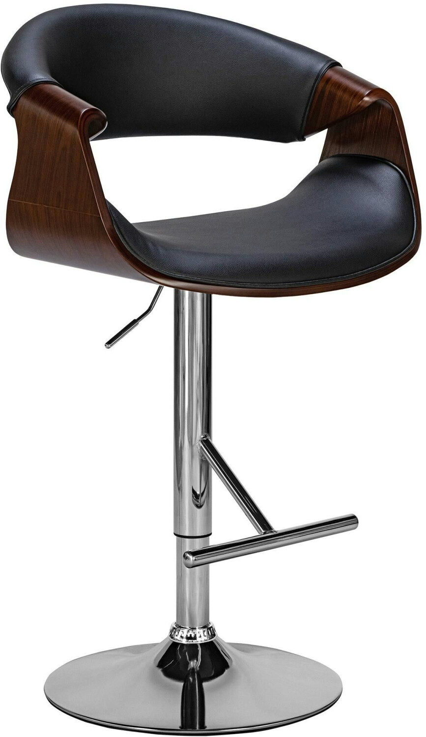 CLP Bar stool Foley faux leather walnut/black (323112)