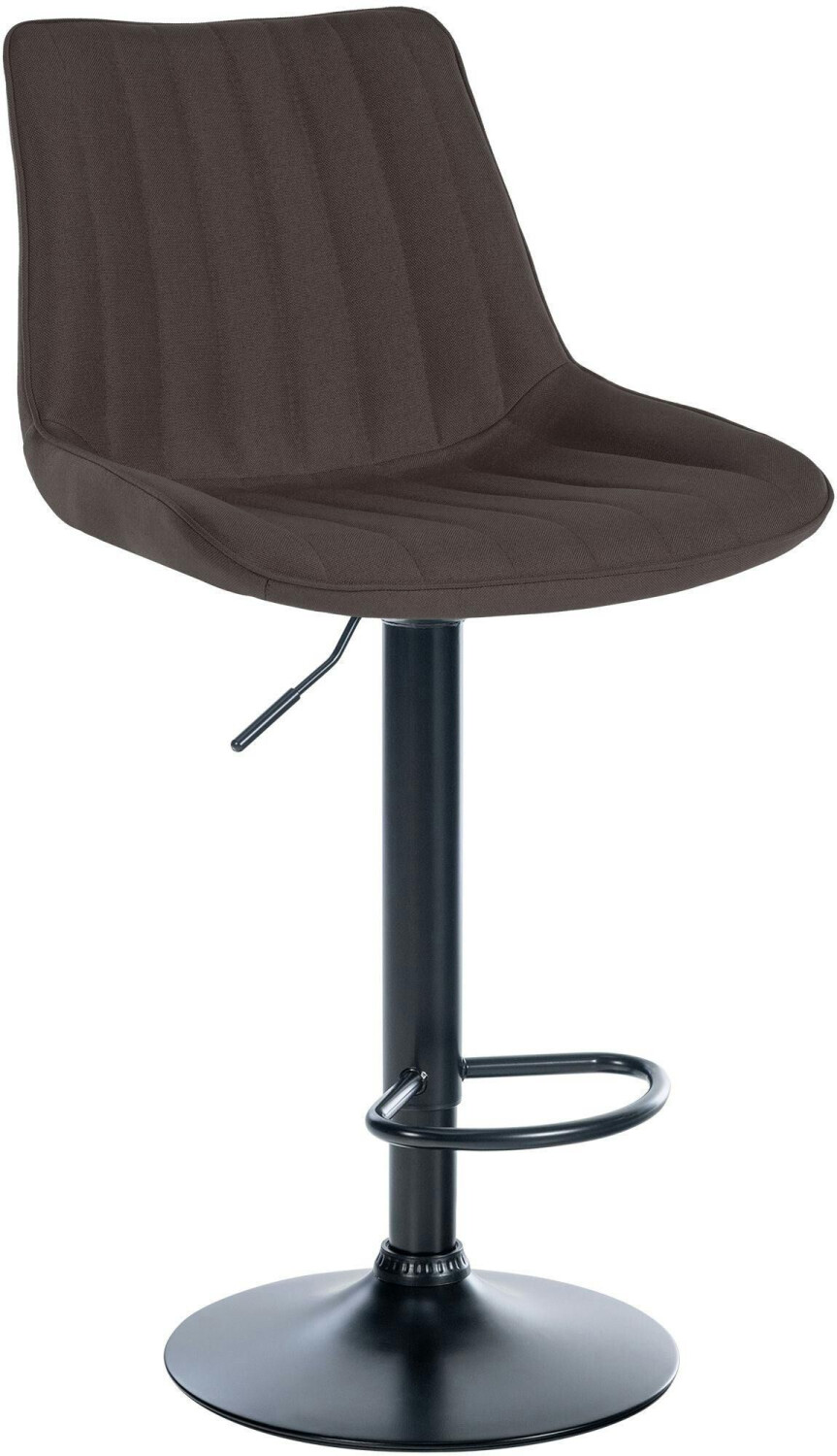 CLP Bar stool Toni fabric black taupe (321535)