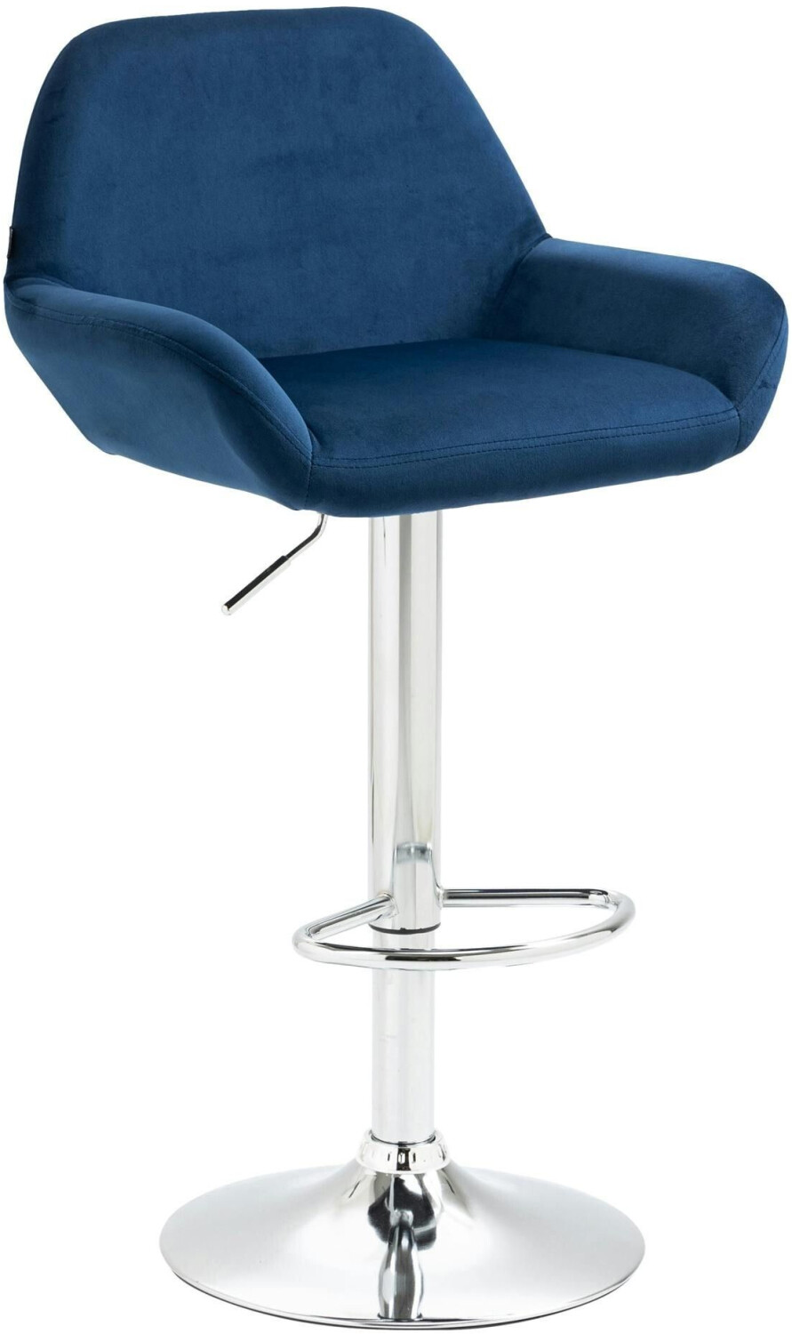 CLP Bar stool Braga velvet chrome blue (320892)