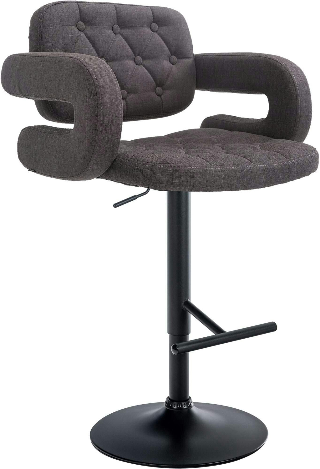 CLP Bar stool Dublin FABRIC black dark gray (318194)