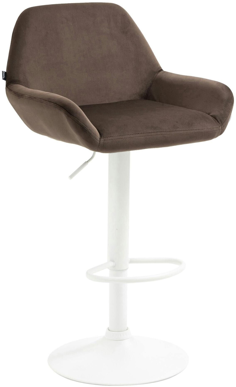 CLP Bar stool Braga velvet white brown (320908)