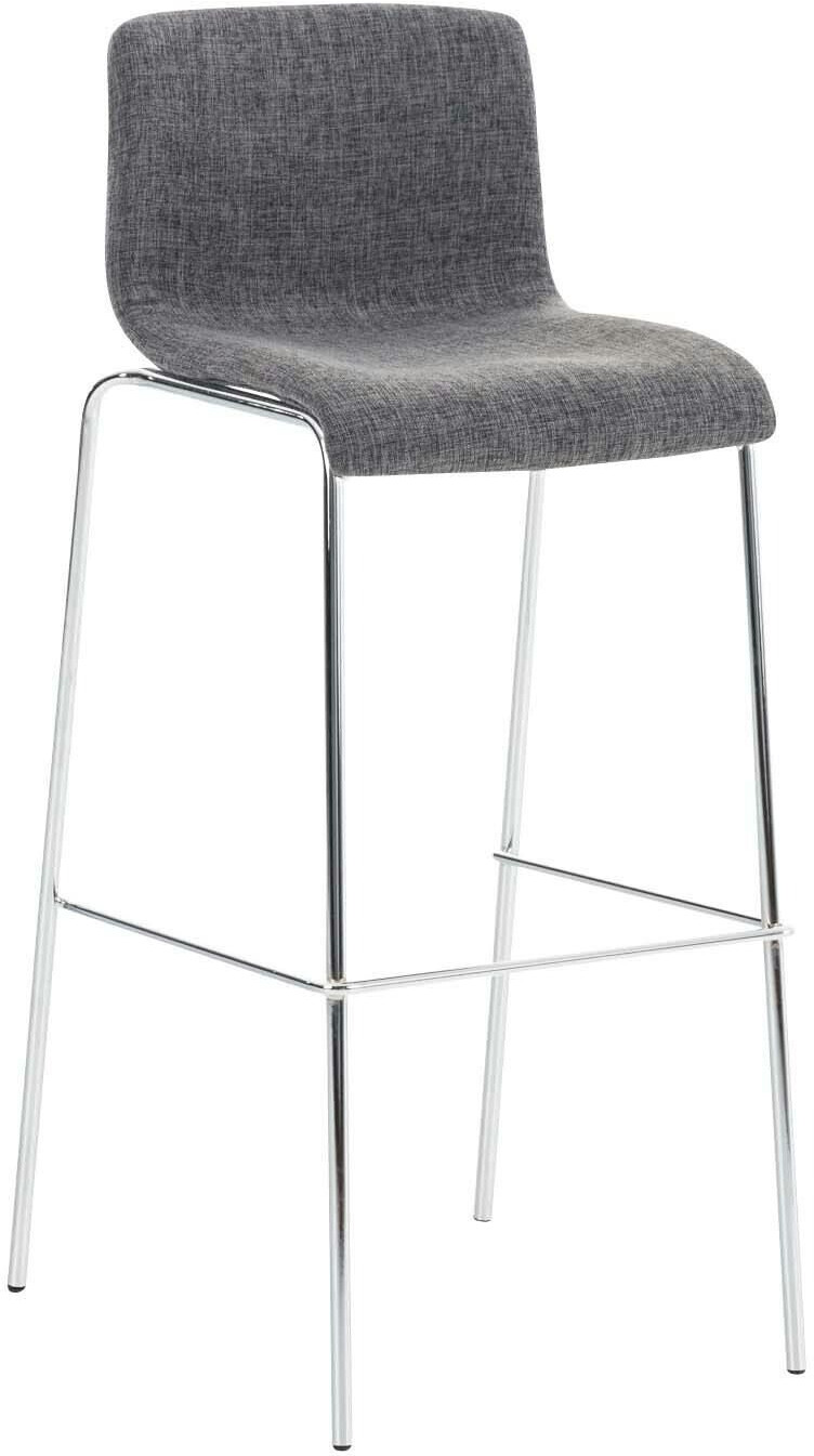 CLP Bar stool Hover fabric 4-foot frame chrome light gray (301329)