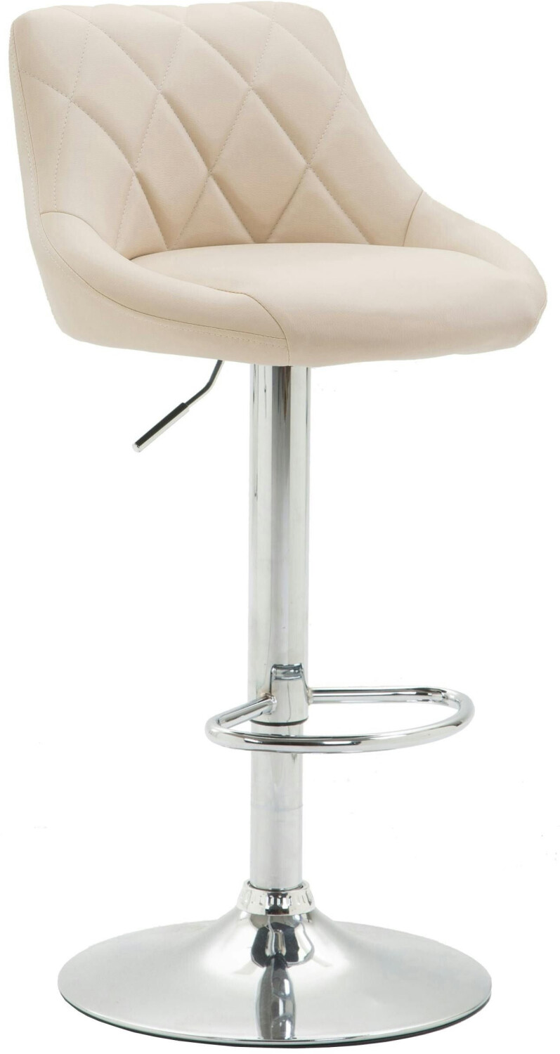 CLP Bar stool Lazio imitation leather chrome cream (102287004)