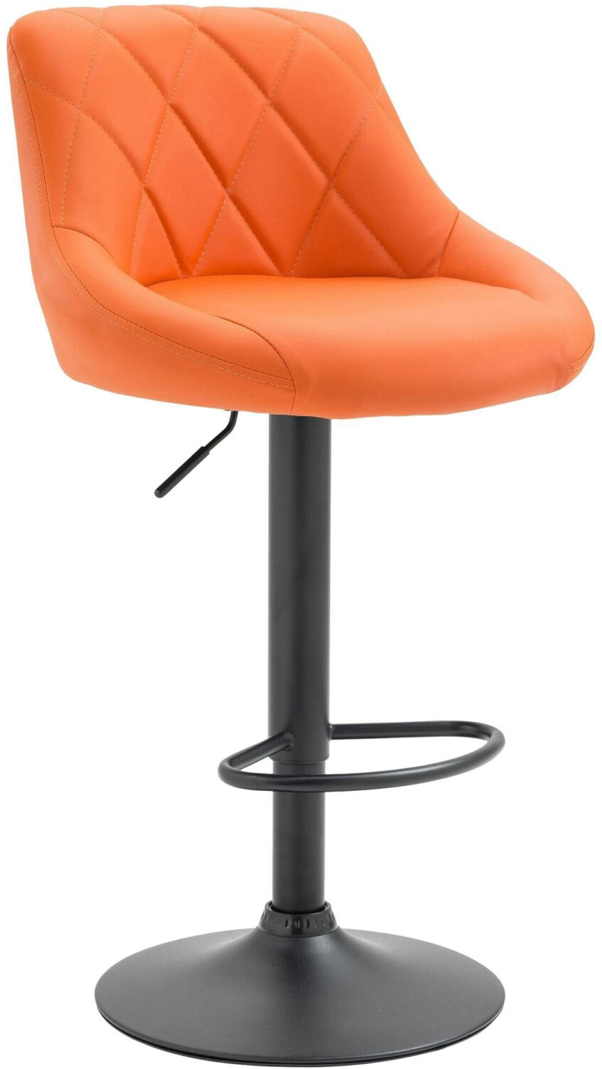 CLP Bar stool Lazio imitation leather black orange (321758)