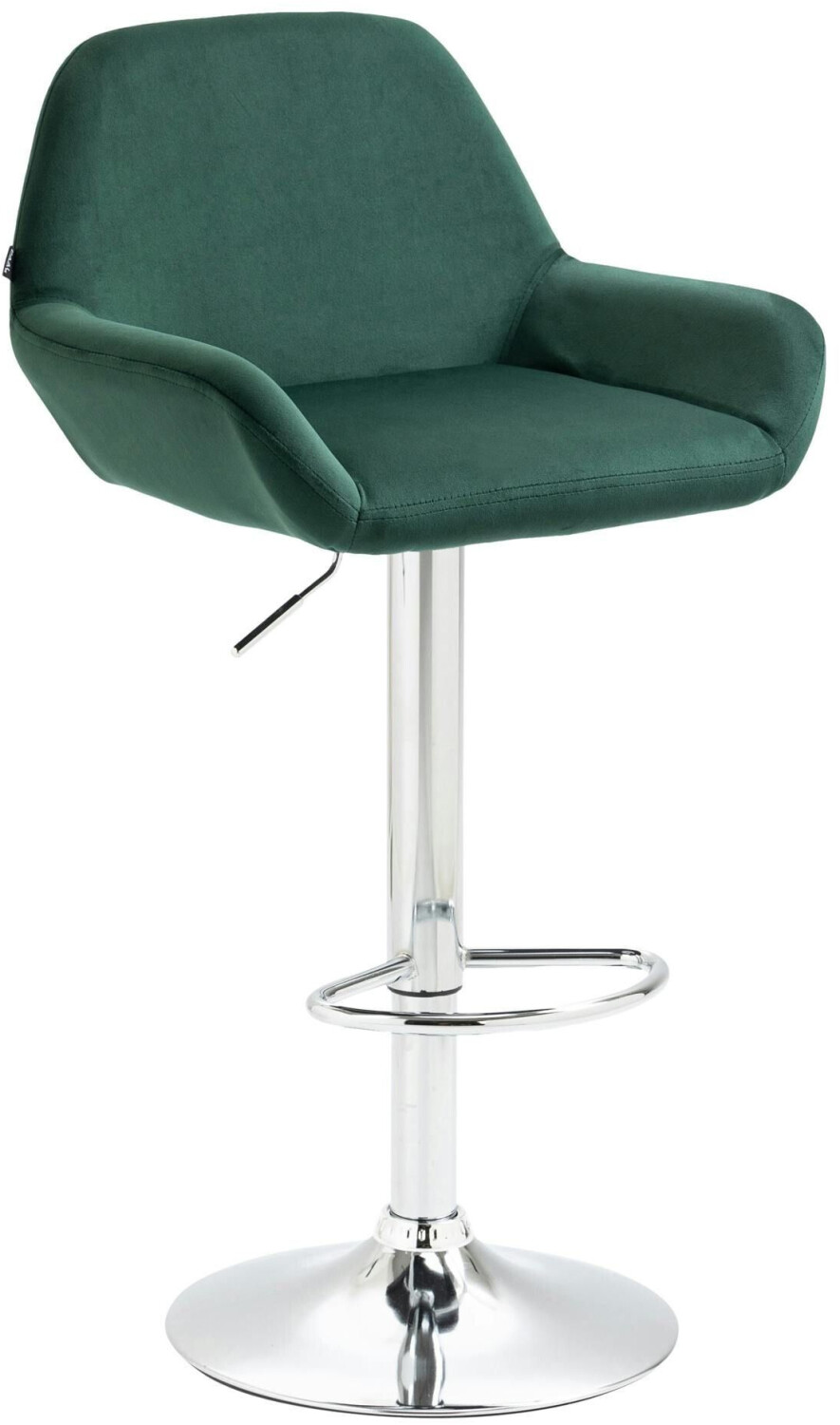 CLP Bar stool Braga velvet chrome dark green (320897)