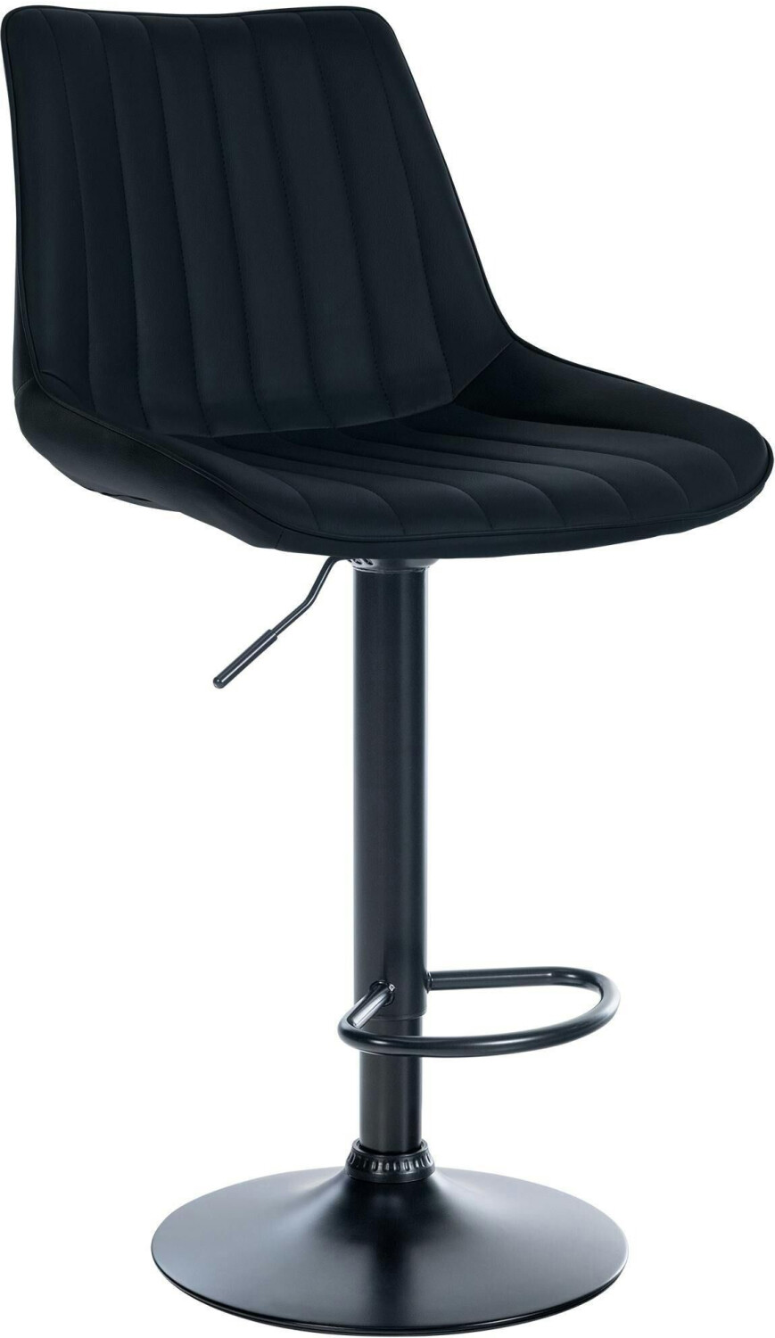 CLP Bar stool Toni imitation leather black black (321519)