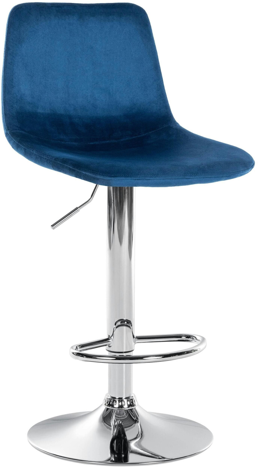 CLP Bar stool Divo velvet chrome blue (321717)