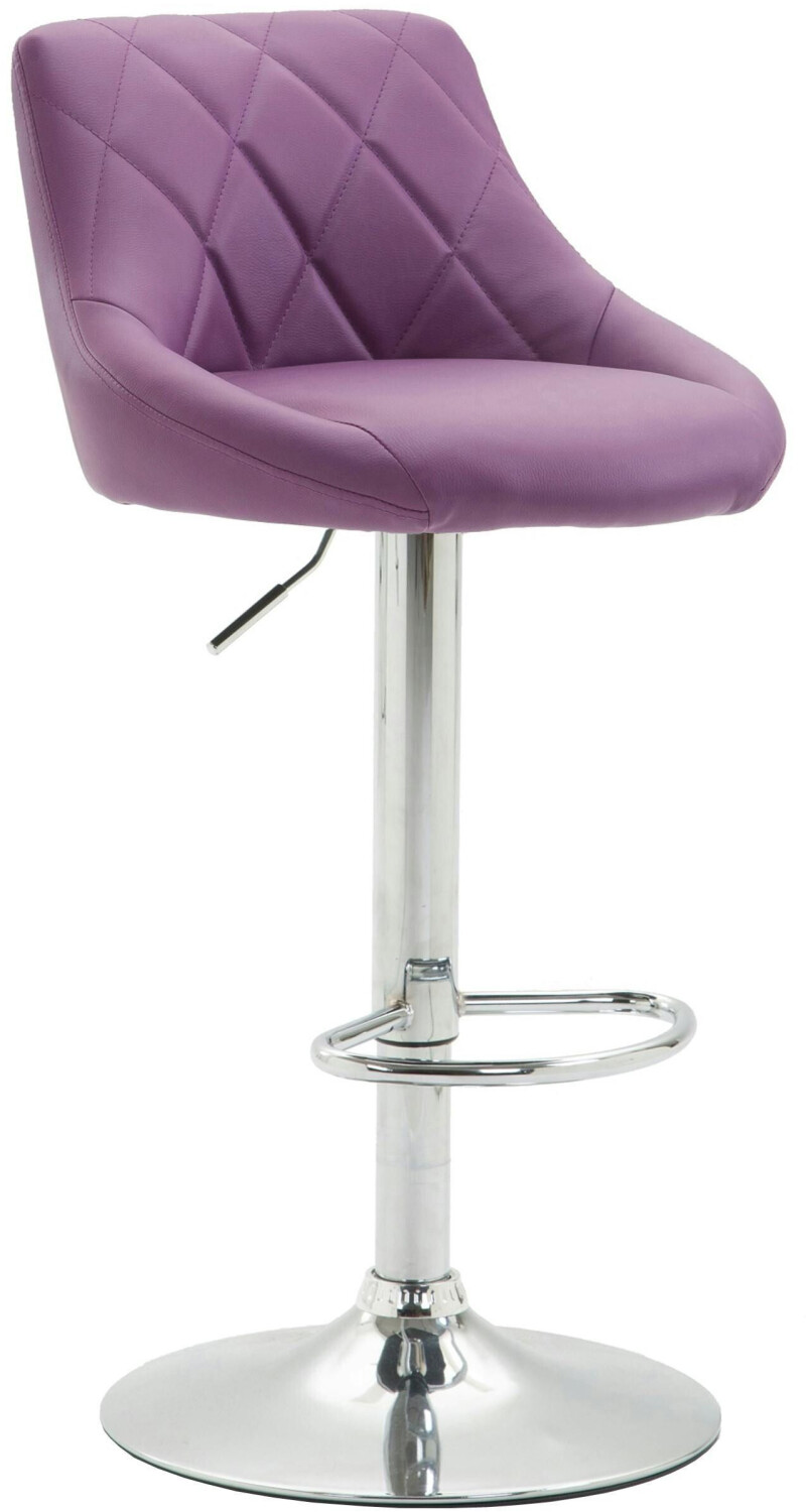 CLP Bar stool Lazio imitation leather chrome purple (102287336)