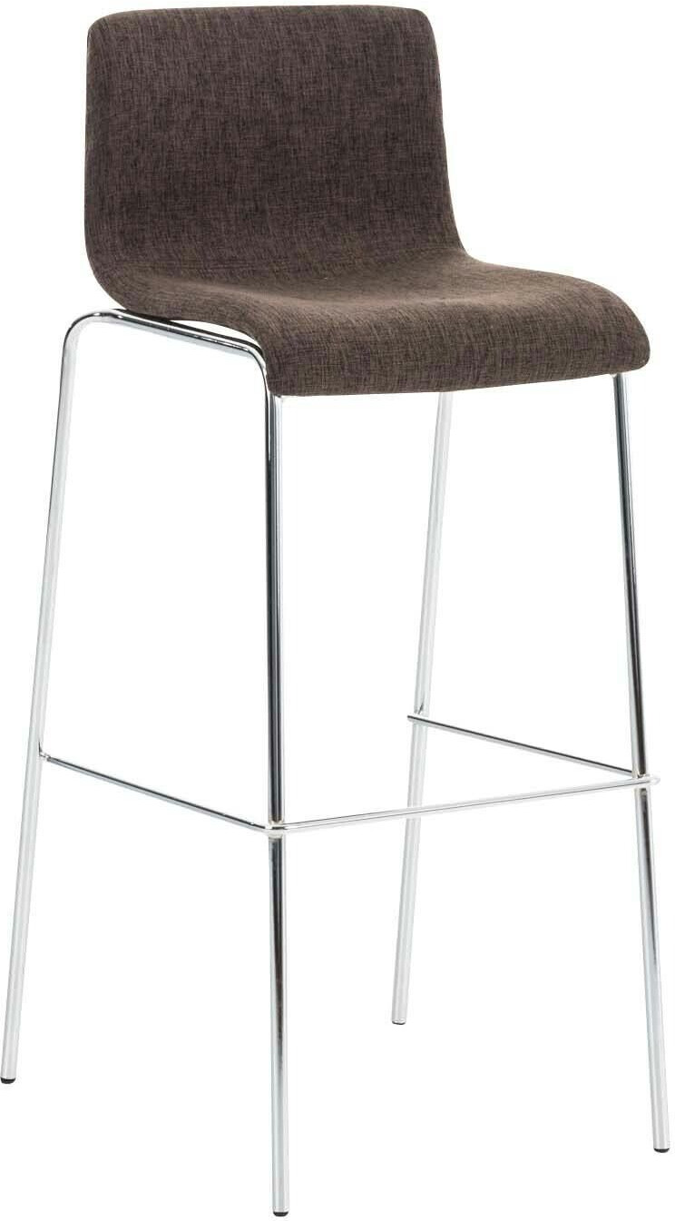 CLP Bar stool Hover fabric 4-foot frame chrome brown (301326)