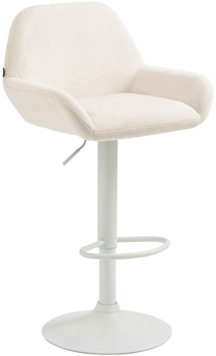 CLP Bar stool Braga velvet white cream (320909)