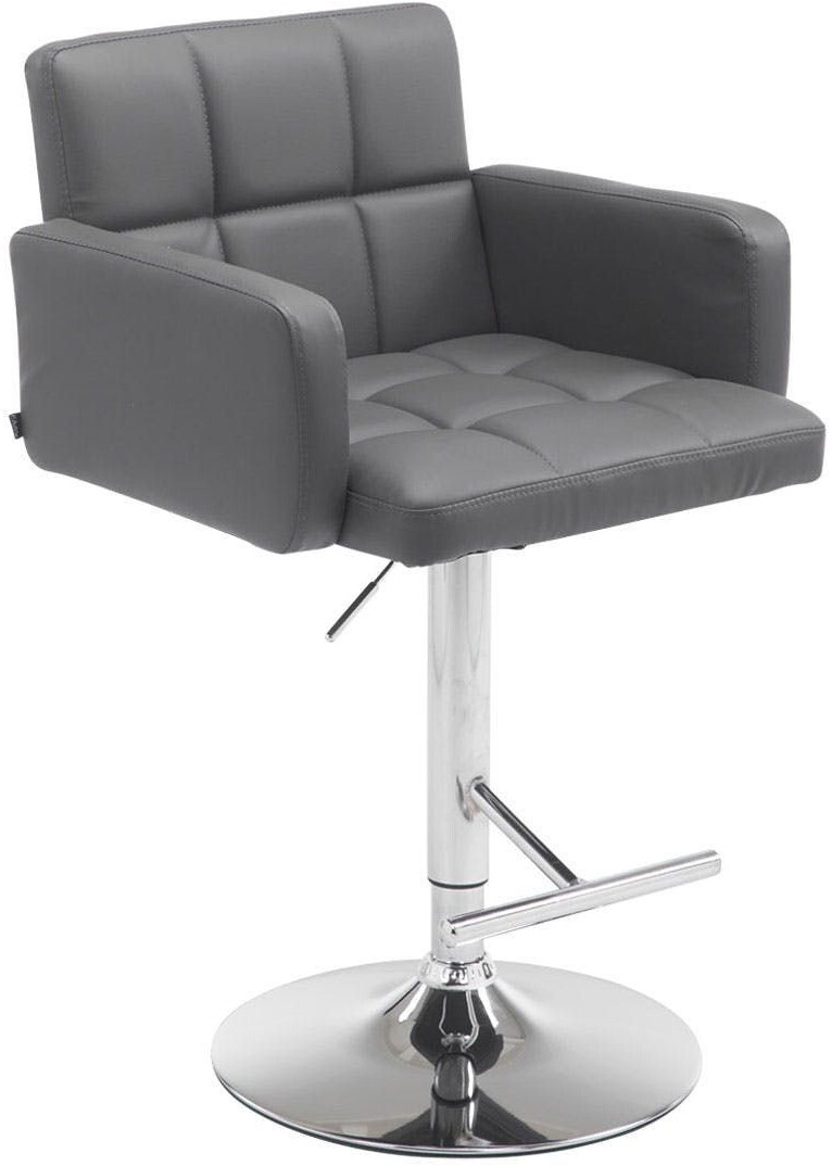 CLP Bar stool Los Angeles faux leather gray (1010508)
