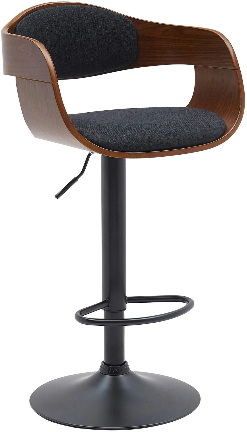 CLP Bar stool Kingston B fabric walnut/black (321627)