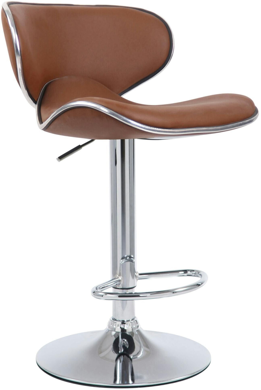 CLP Bar stool Las Vegas V2 chrome light brown (317585)