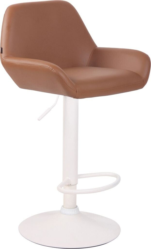 CLP Bar stool Braga artificial leather white light brown (318130)