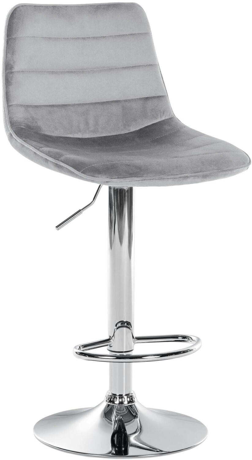 CLP Bar stool Lex velvet chrome gray (321894)