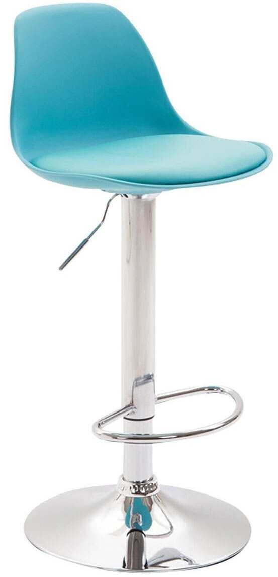 CLP Bar stool Kiel artificial leather chrome blue (102495810)
