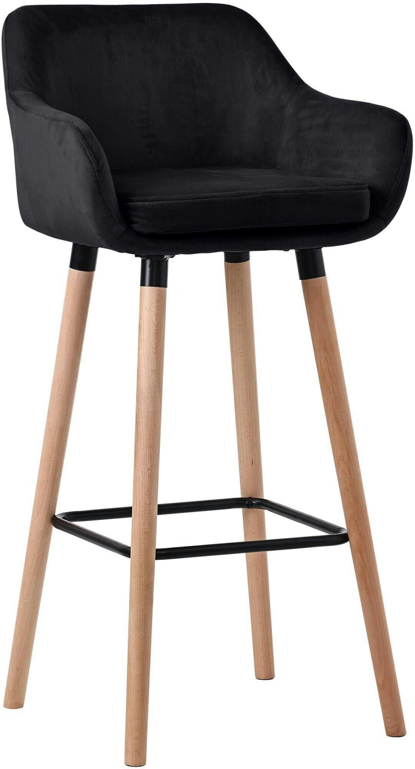 CLP Bar stool Grant velvet black (308948)