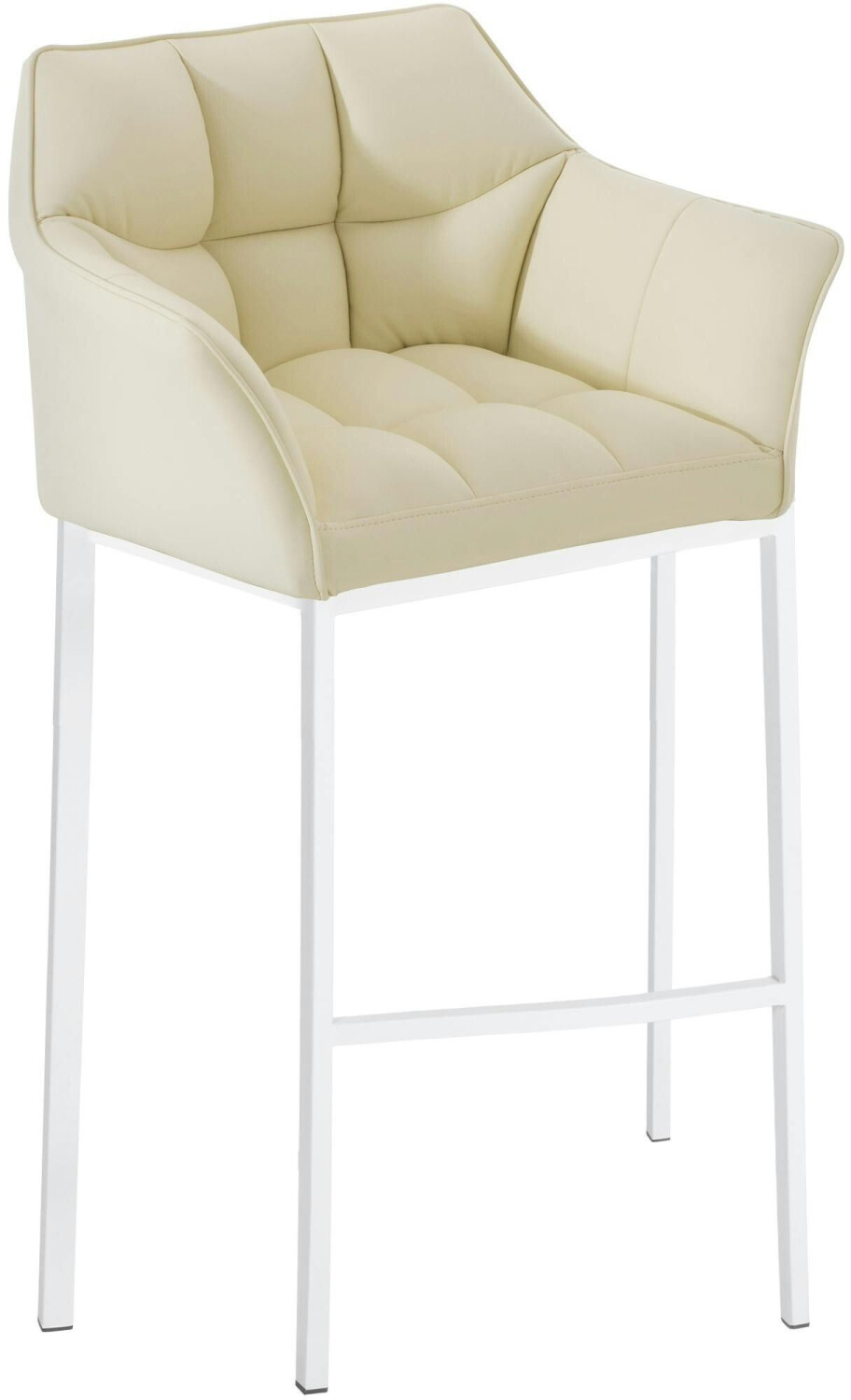 CLP Bar stool Damaso with 4-foot frame white cream (301780)