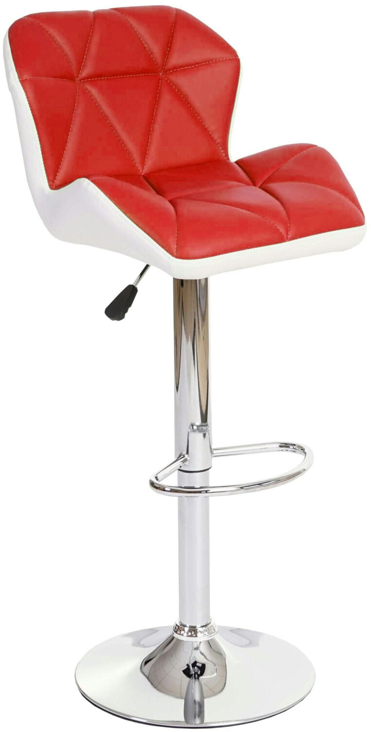 Mendler HWC-A92 counter stool height adjustable red - red (74247)