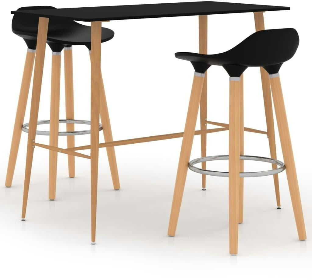 vidaXL 3-piece bar set black (3057841XL)