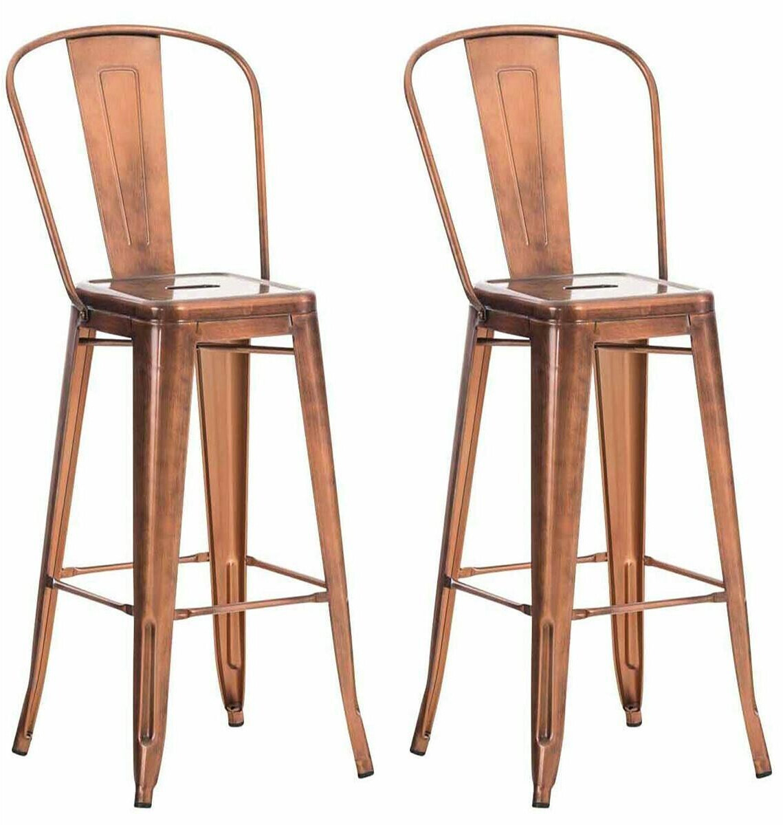 CLP Set of 2 bar stools Aiden copper (304805)