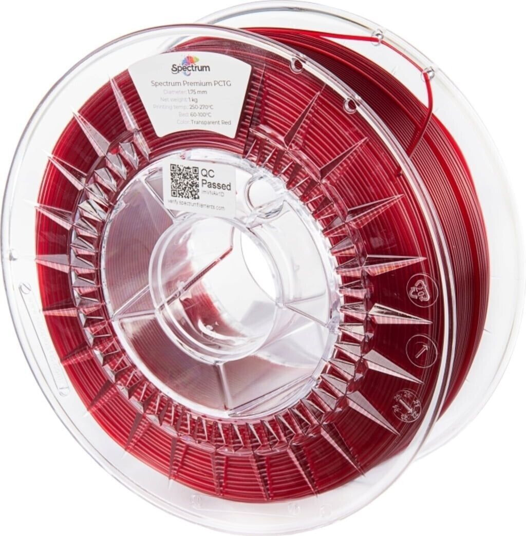 Spectrum Premium PCTG Filament 1.75mm 1kg Transparent Red