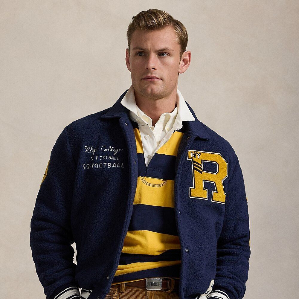 Polo Ralph Lauren College Jacke aus hochflorigem Fleece 100029832 Kreuzfahrt Navy ab 239 00 Preisvergleich bei idealo