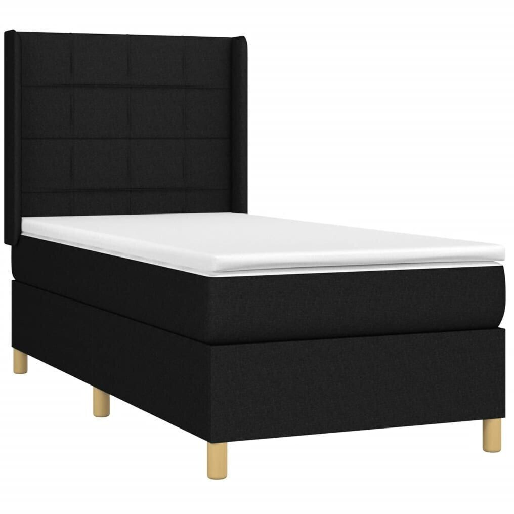 vidaXL Box spring bed with mattress 90x200cm fabric (3131963)