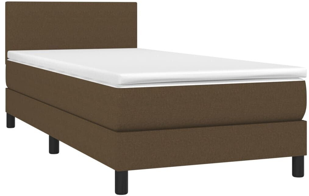 vidaXL Box spring bed with mattress 90x200cm fabric (3139868)