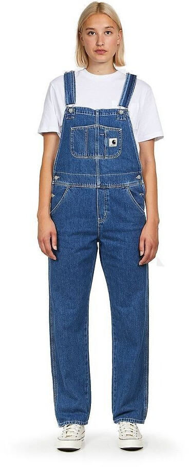 Carhartt W' Bib Overall Straight Maverick Denim 10.5 Oz (I031250) blue stone washed