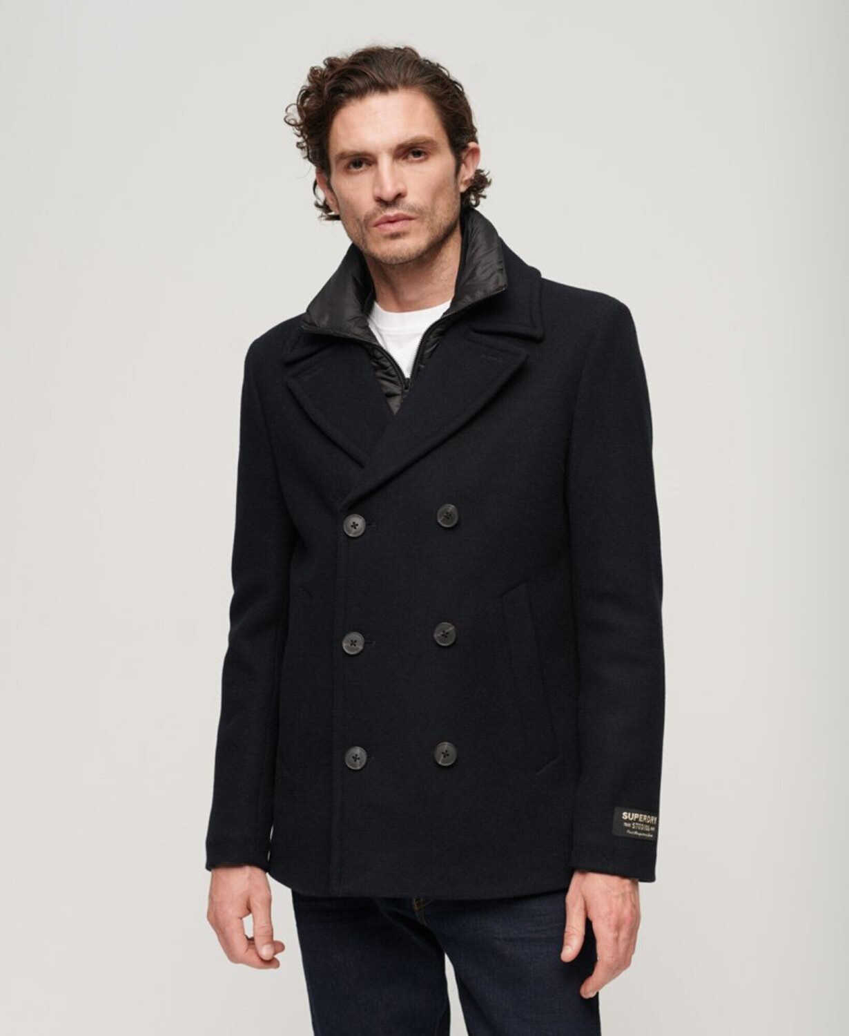 Superdry Pea Coat M5011792A eclipse navy ab 117 99 Preisvergleich bei idealo