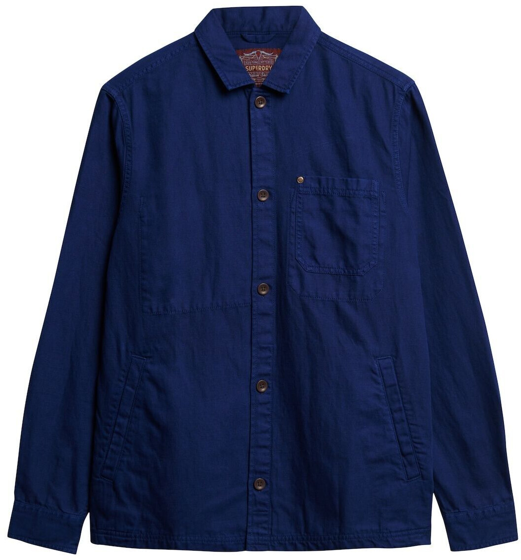 Superdry Merchant Linen Blend Overshirt (M4010776A) supermarine navy