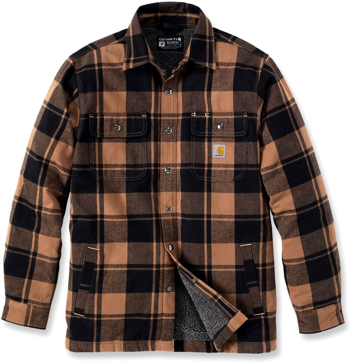 Carhartt Jacke Flannel Sherpained Shirt Jac brown
