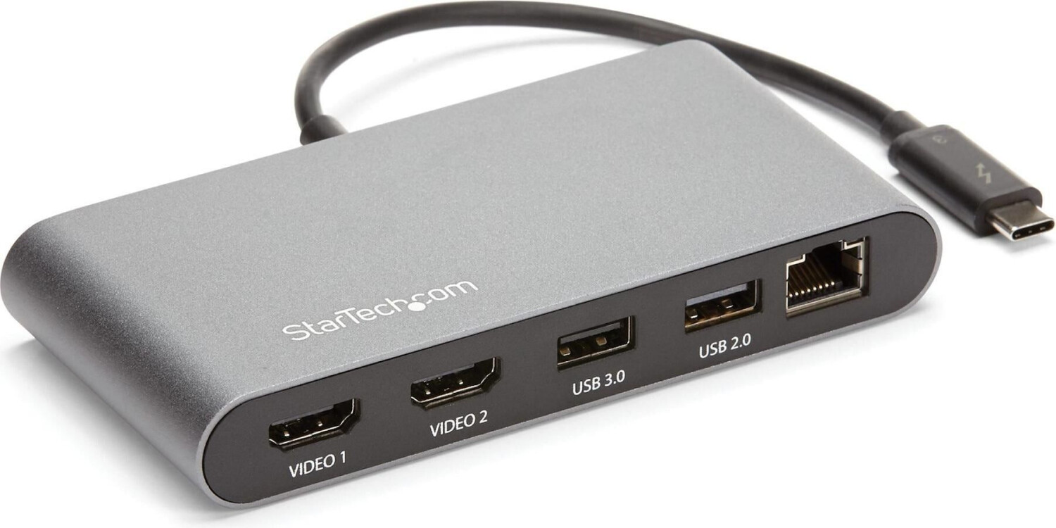 CalDigit Thunderbolt 3 Mini Dock (HDMI 2.0) - draagbaar, Bus-gestuurd, 40 Gbs, Dual 4K @ 60Hz, USB 3.0 & 2.0, GbE LAN. Compatibel met Thunderbolt 3 Mac en pc (Dual HDMI 2.0