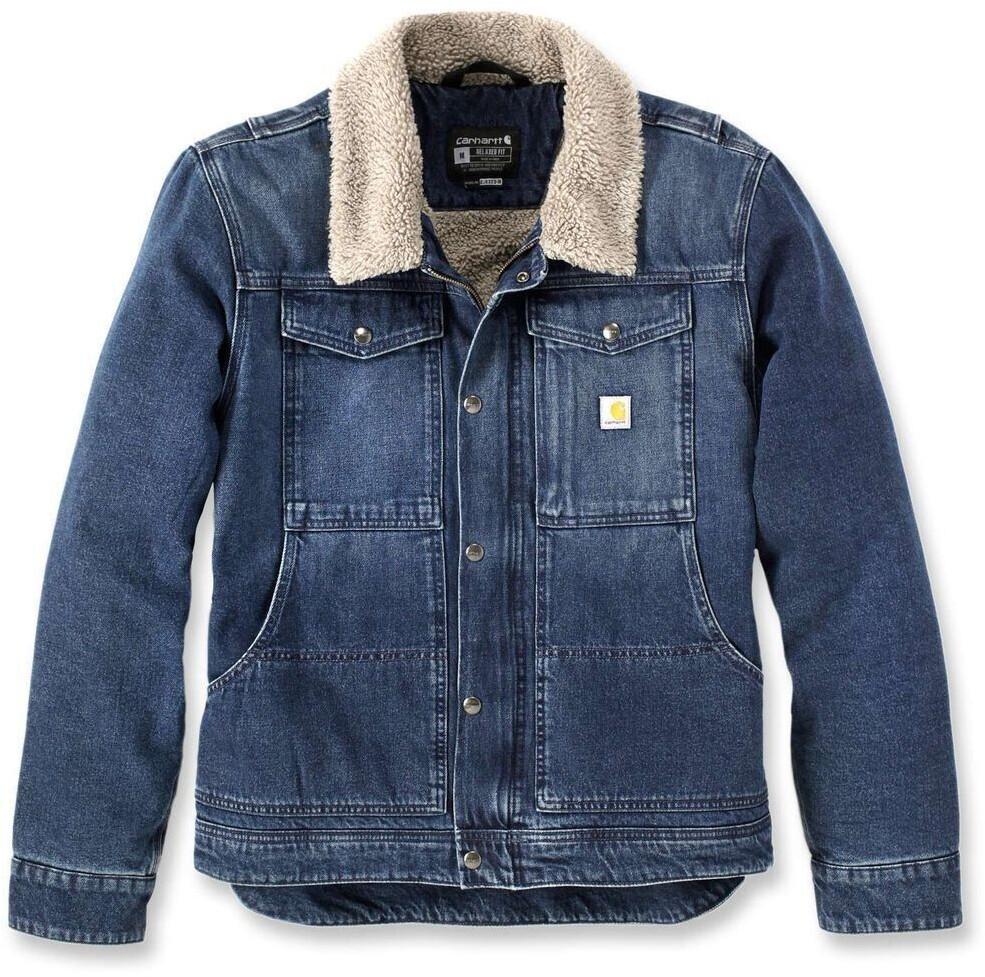 Carhartt Relaxed Fit Denim Sherpa-Lined Jacket (106323) beech
