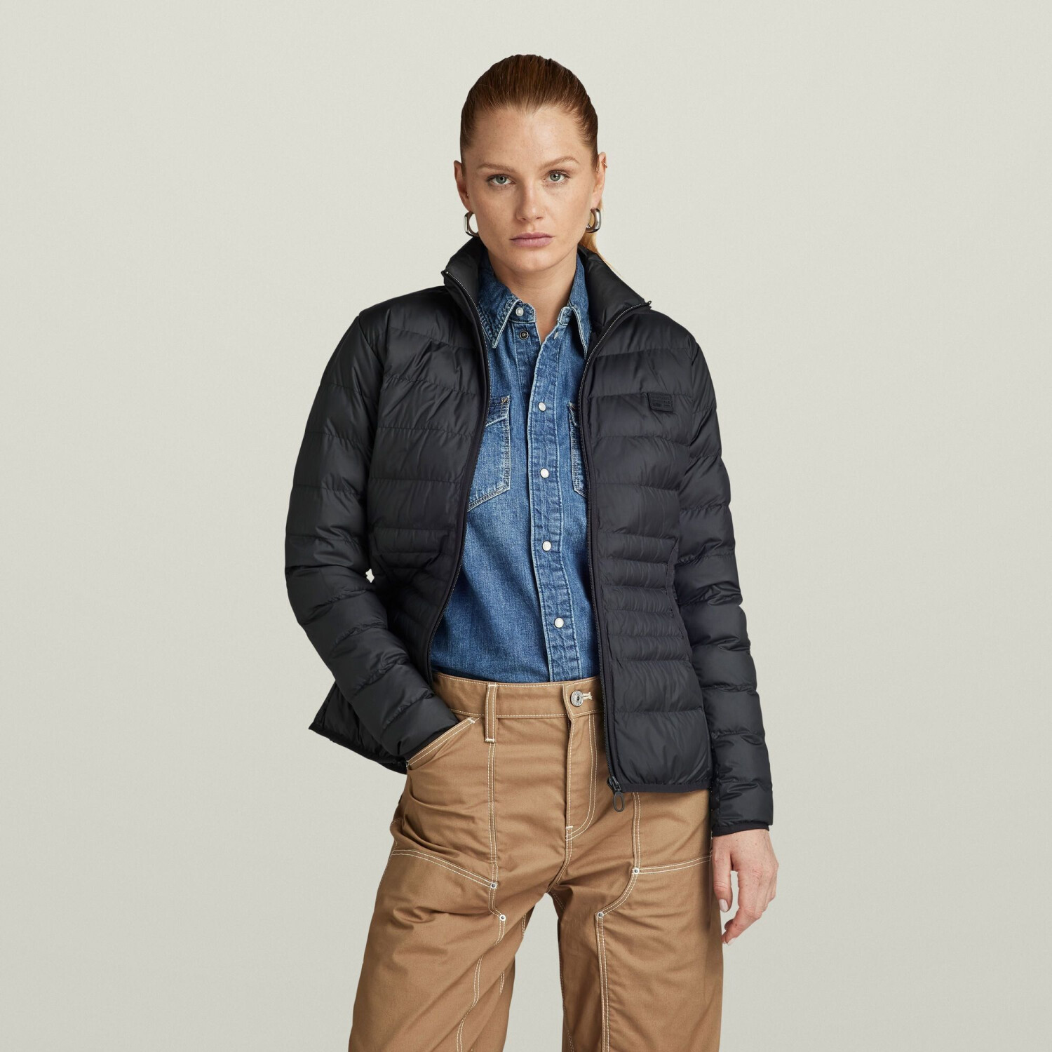 G-Star Packable Light Weight Padded Jacket (D24260) dark black