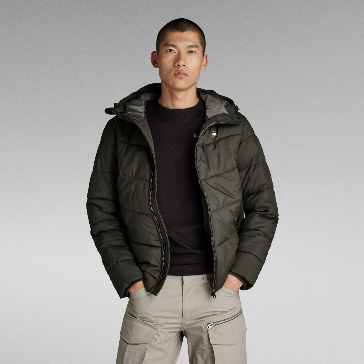 G-Star Whistler Hooded Puffer (D24727) asfalt