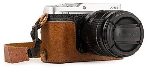 MegaGear MG1343 Ever Ready Genuine Leather Half Case and Strap with Battery Access light brown