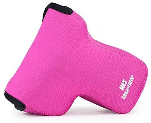 MegaGear MG1375 Ultra Light Neoprene Camera Case compatible with Panasonic Lumix DC-GH5 (14-140 mm) - Hot Pink