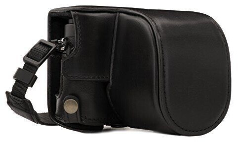 MegaGear MG1464 Ever Ready Leather Camera Case and Strap for Panasonic Lumix DC-GX950 GX900 DC-GF10 (12-32mm)