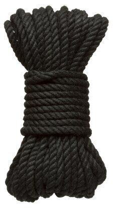 Doc Johnson Bind and Tie 6mm Hemp Bondage Rope Black