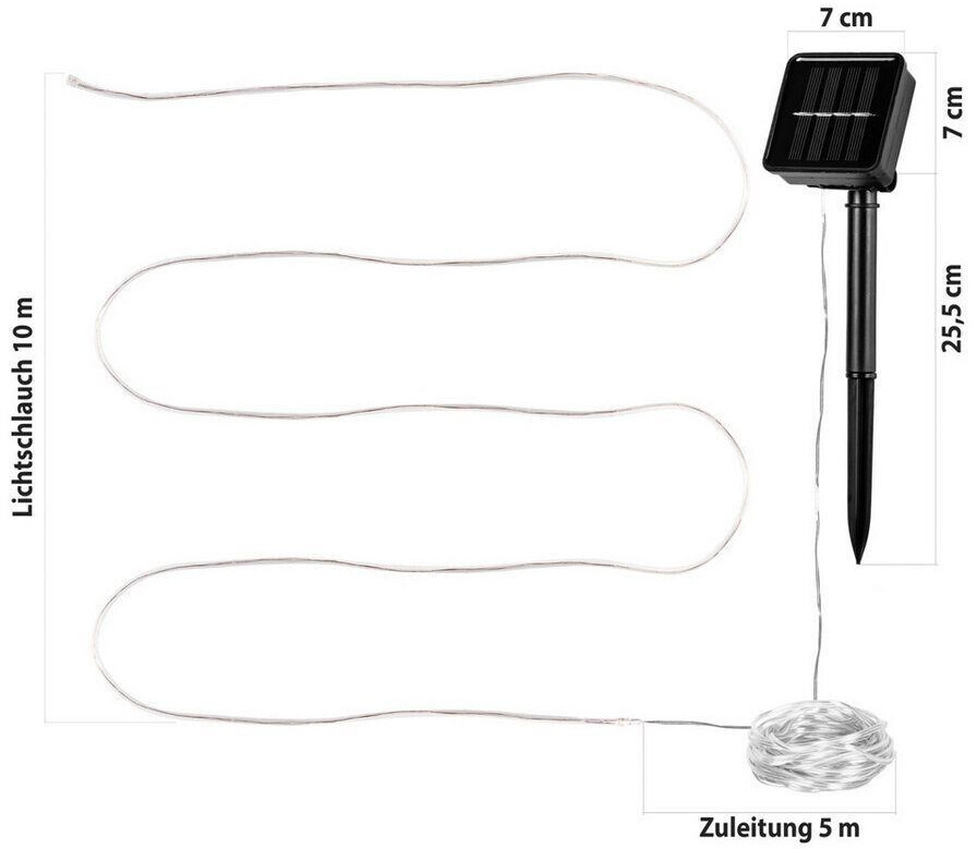 Voltronic LED-Lichterschlauch 100 led Solar Batterie (30010207) ab 9,99 € (Oktober 2026)
