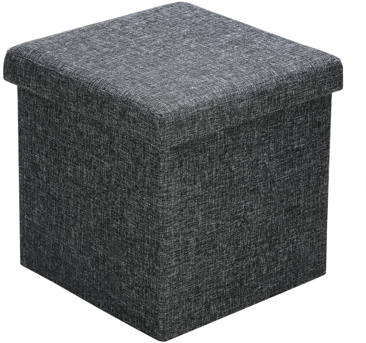 Casaria Upholstered stool 40x40x40cm dark gray (106841)