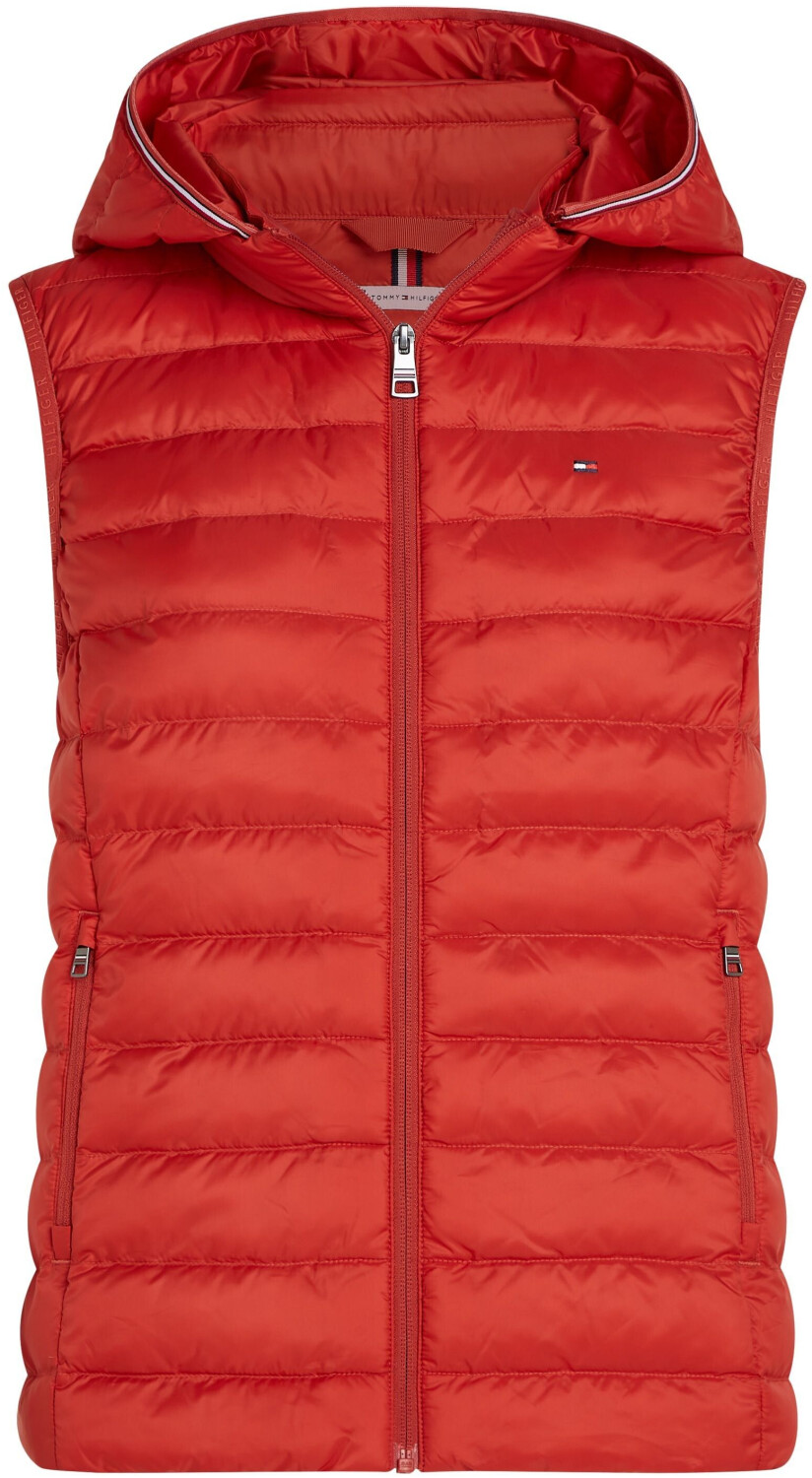 Tommy Hilfiger Padded Global Stripe Vest (WW0WW40779) terra red