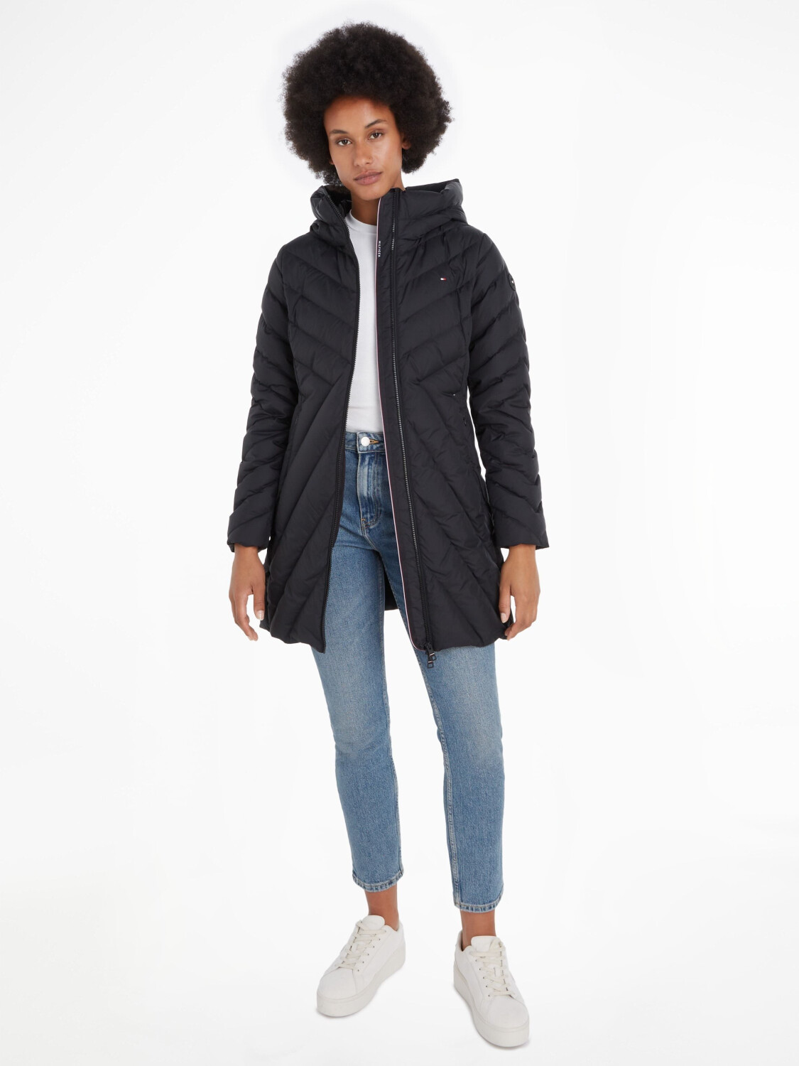 Tommy Hilfiger Chevron Padded Coat WW0WW42622 black ab 209 95 Preisvergleich bei idealo